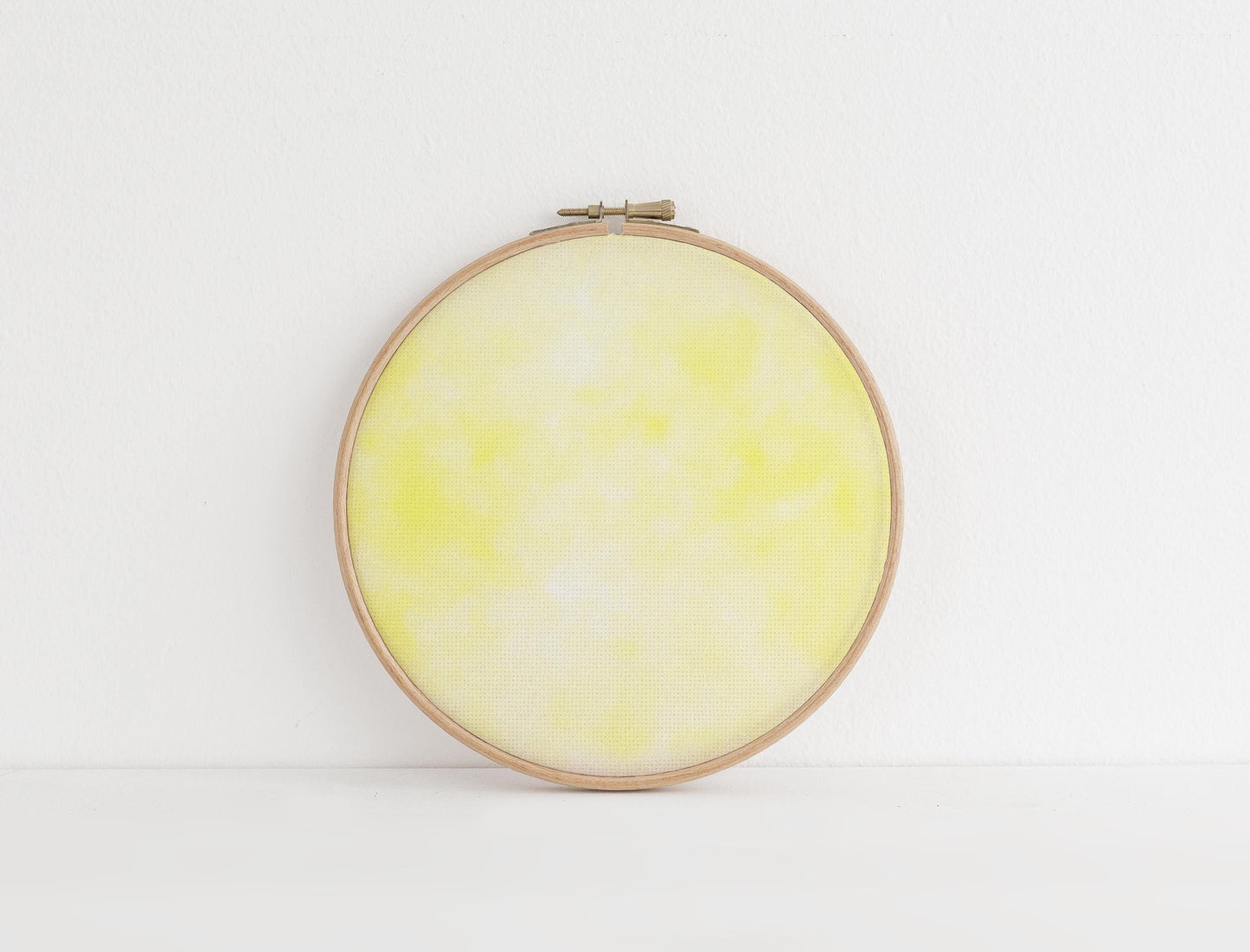 Pastel Yellow Lemon Curd Jam Tie Dye printed Cross Stitch Fabric | Orchard Blooms Collection | Soft printed Cross Stitch Fabric