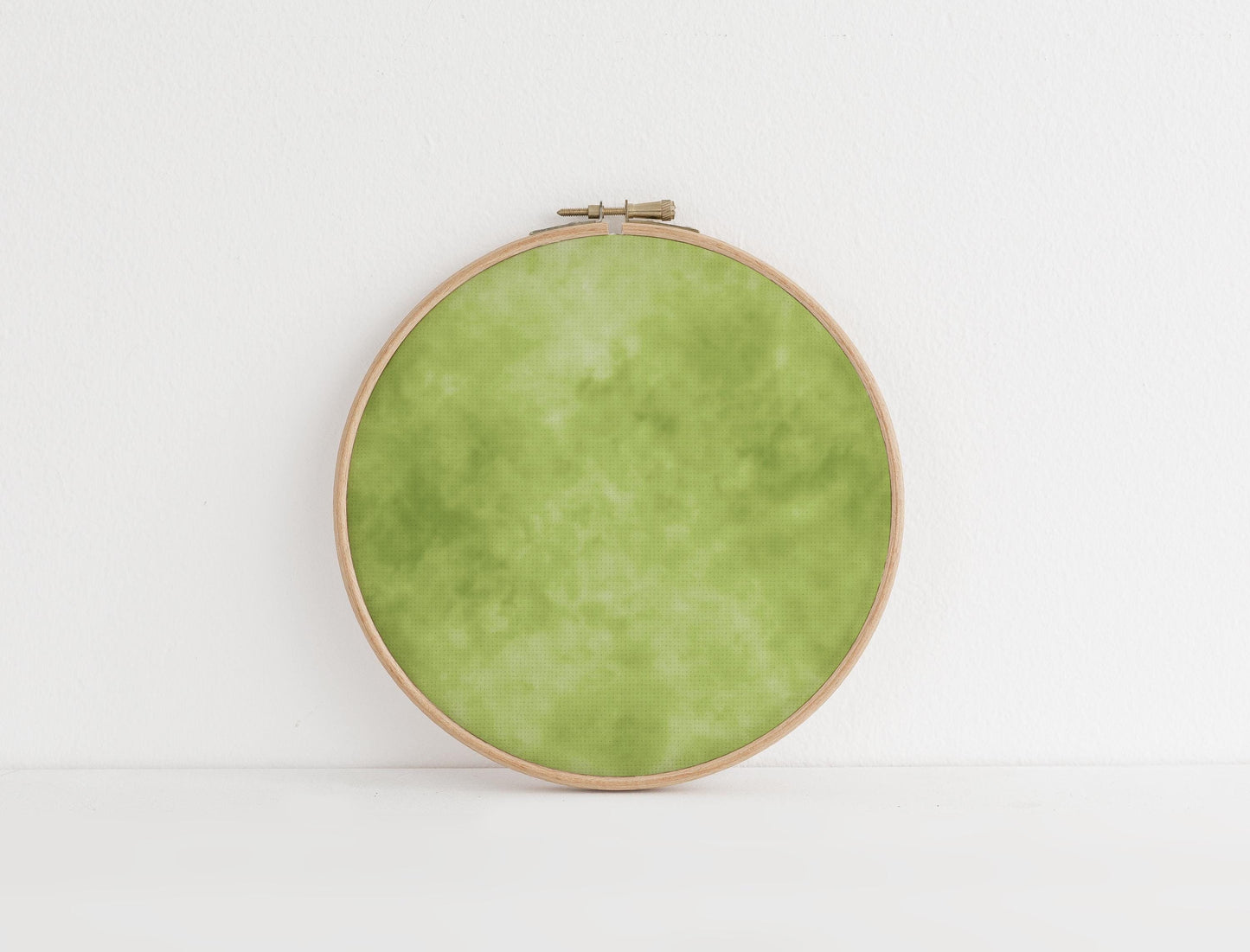 Medium Green Apple SauceTie Dye printed Cross Stitch Fabric | Orchard Blooms Collection | Juicy green printed Aida. 14-36 counts available.