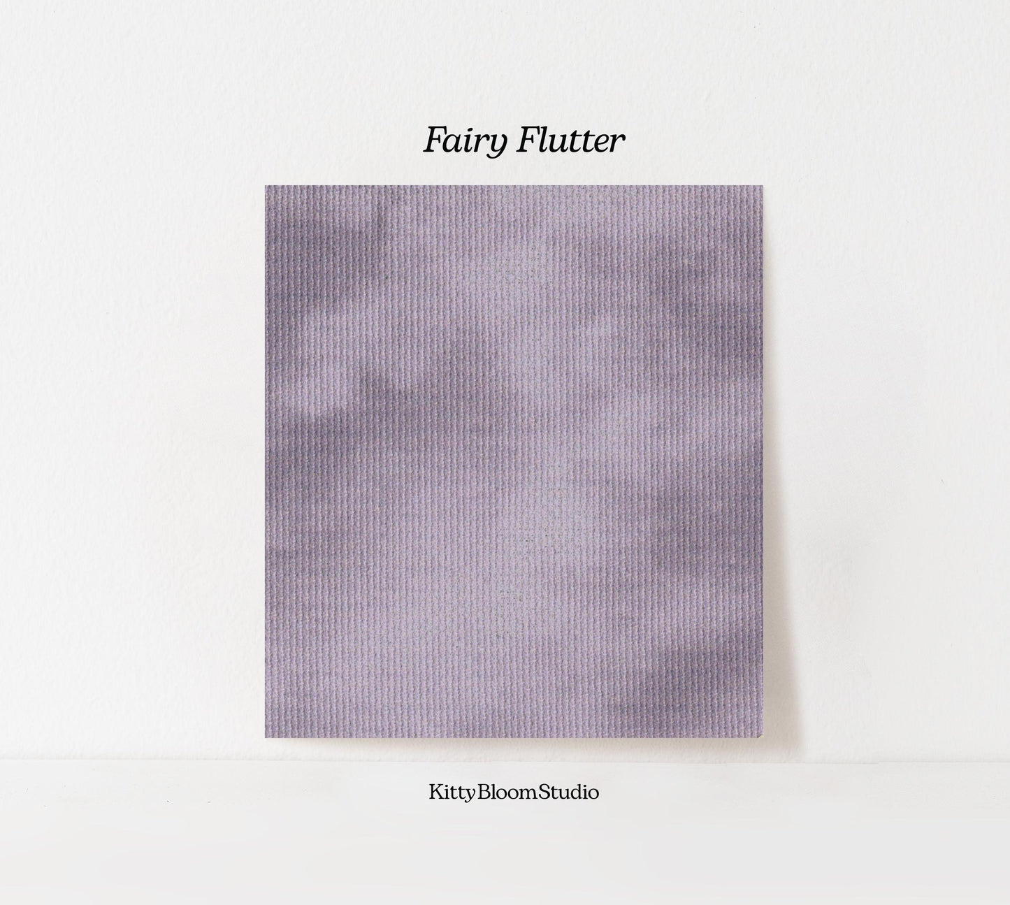Fairy Flutter Cross Stitch Fabric. 14/16/18 Aida Count. Soft Lilac Grey Folklore inspired, hand dyed effect Whimsical Academia Printed Aida.
