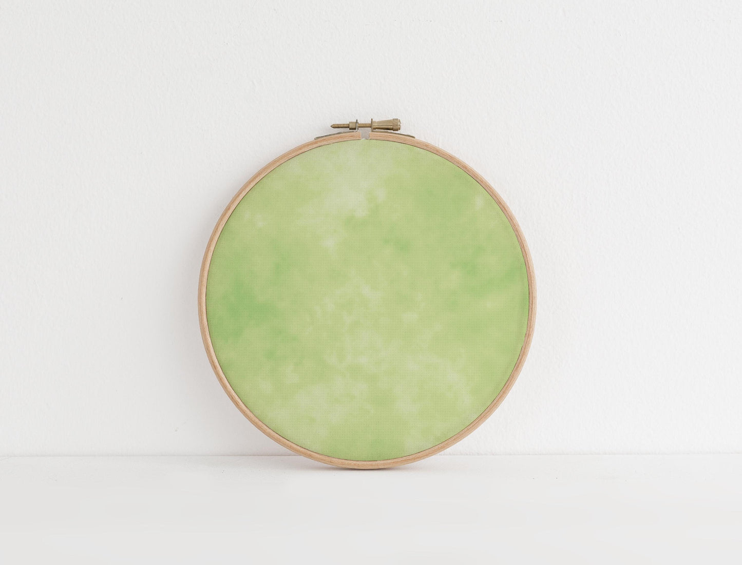 Pale pastel Green Tie Dye printed Cross Stitch Fabric| Apple Sauce inspired Orchard Blooms Collection | Juicy green printed Aida