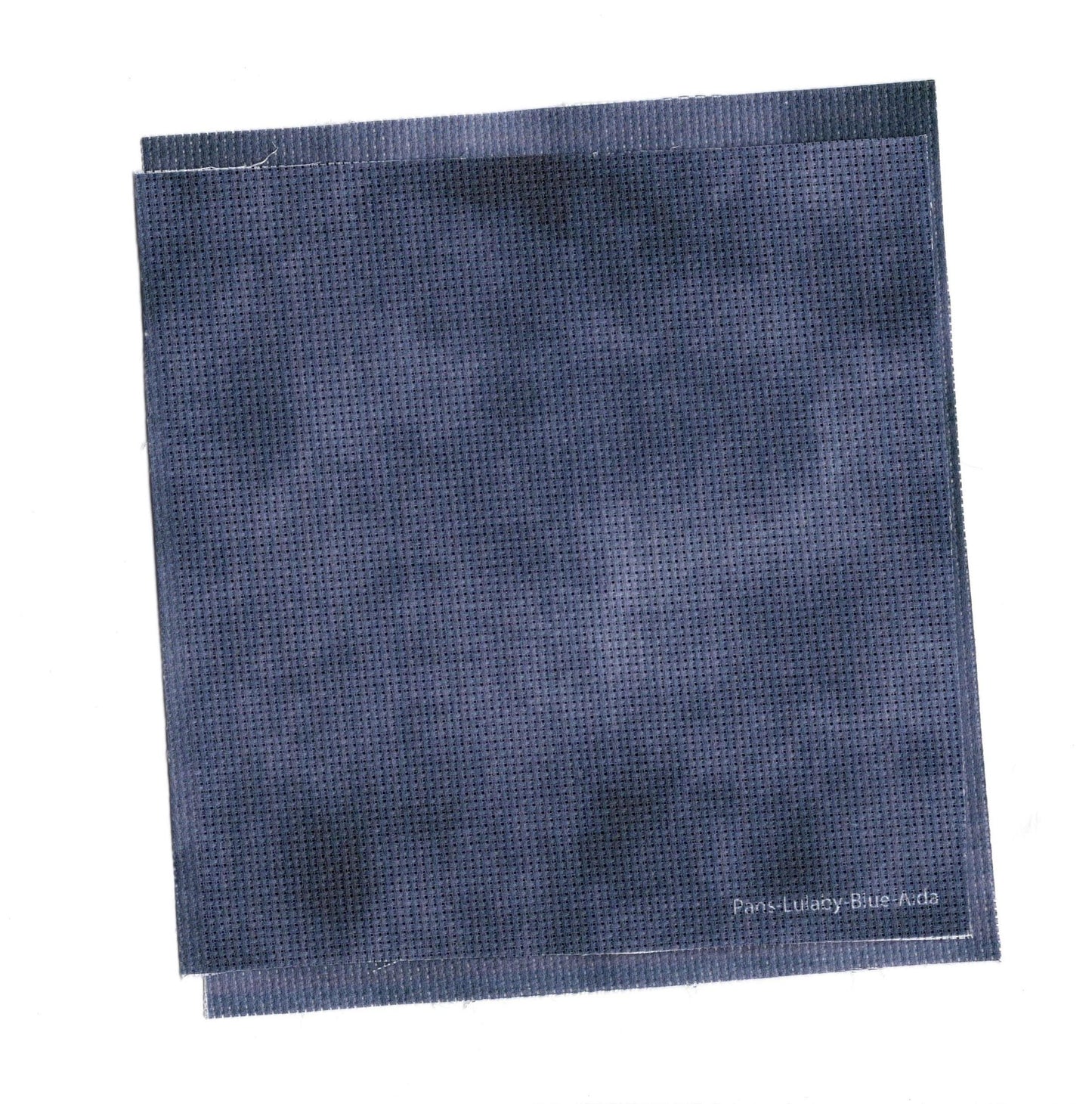 Pans Lullaby Cross Stitch Fabric. 14/16/18 Aida Count. A mottled Dusky Blue, hand dyed effect Printed Aida.