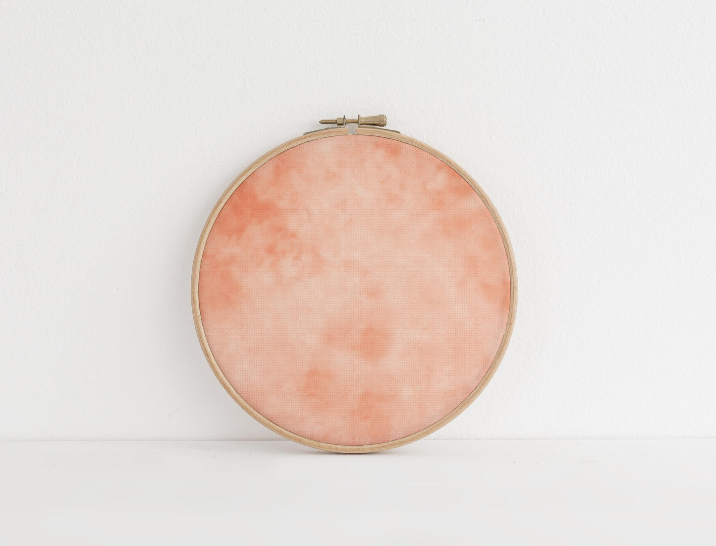 Pale Peachy Tie Dye Patterned Aida Fabric | Peach Preserve inspired Orchard Blooms Collection | Juicy Orange printed Cross Stitch Fabric