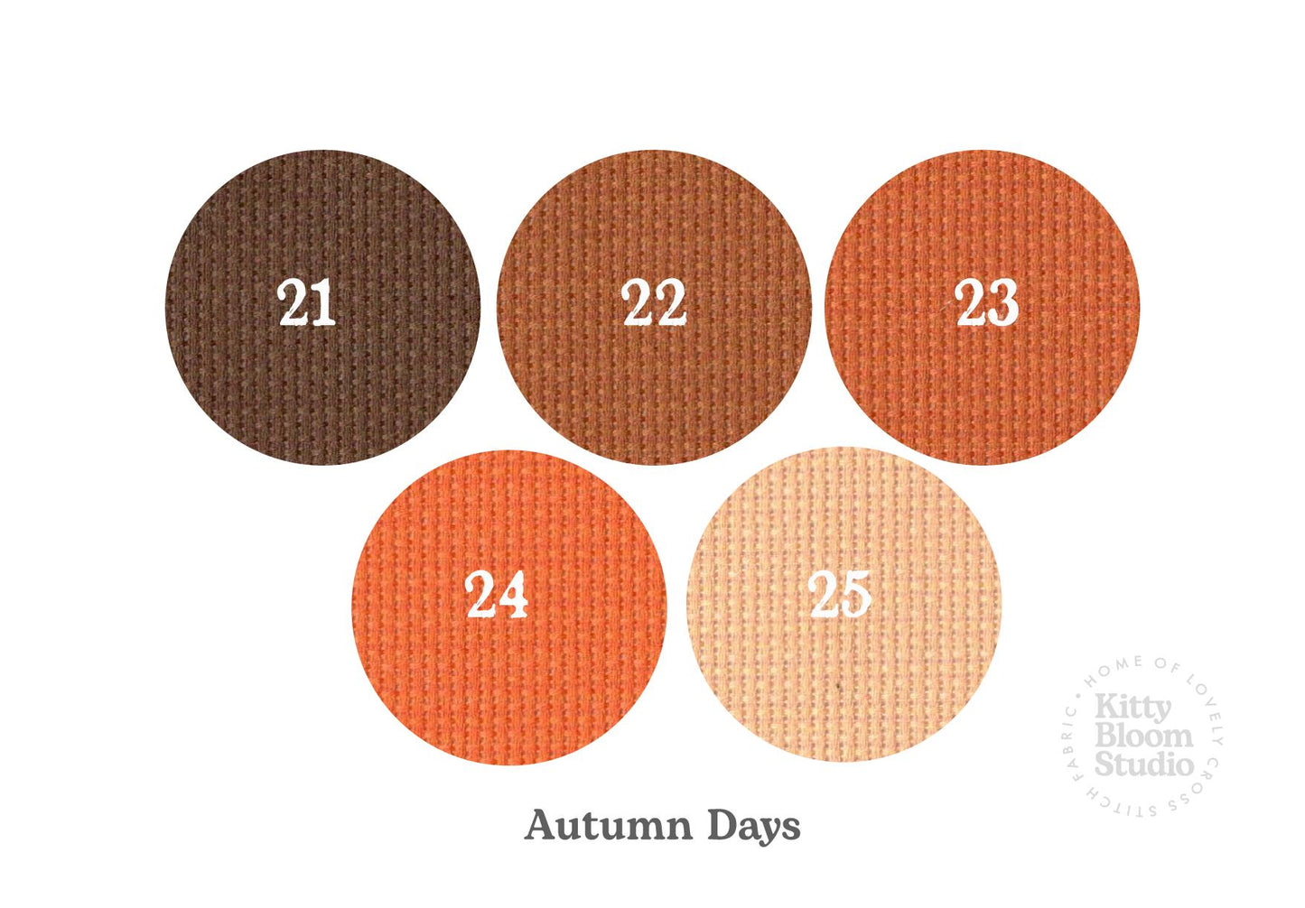 Autumn Days Aida. available in 5 pretty shades of Browns and Oranges. Beautiful Cross Stitch Fabric, Flat colour, 14/16/18 Count