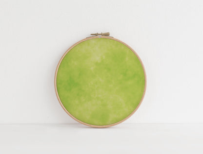 Sweet Light Green Apple Sauce Tie Dye printed Cross Stitch Fabric | Orchard Blooms Collection | Juicy printed Aida. 14-36 counts available.