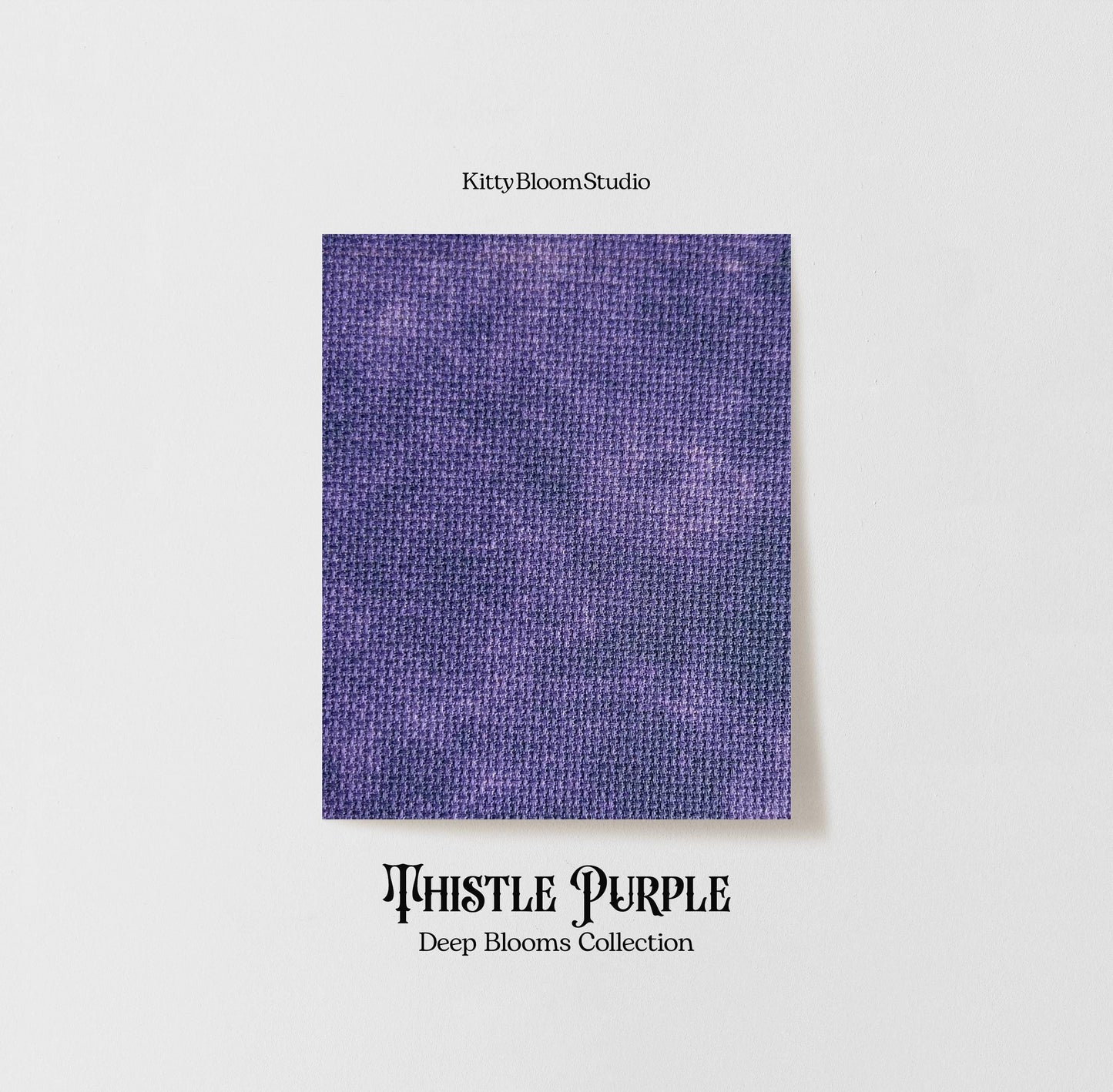 Thistle Purple  Aida Fabric. Deep Blooms Garden Theme Cross Stitch Fabric. Rich  shades ofPurple Dyed Effect Aida, 14/16/18 Count