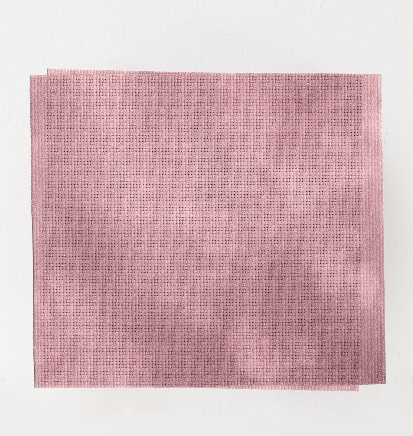 Dusky Rose Cross Stitch Fabric. 14/16/18 Aida Count. A Nude Pink Folklore inspired, hand dyed effect Whimsical Academia Printed Aida.