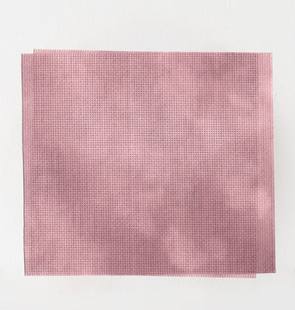 Dusky Rose Cross Stitch Fabric. 14/16/18 Aida Count. A Nude Pink Folklore inspired, hand dyed effect Whimsical Academia Printed Aida.