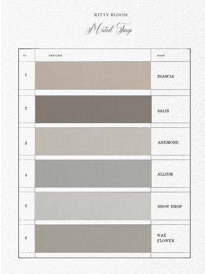 Muted Blooms Taupe Grey Collection.  Printed Cross Stitch Fabric Natural Collection (16" x11”)  14/16/18 Count Aida