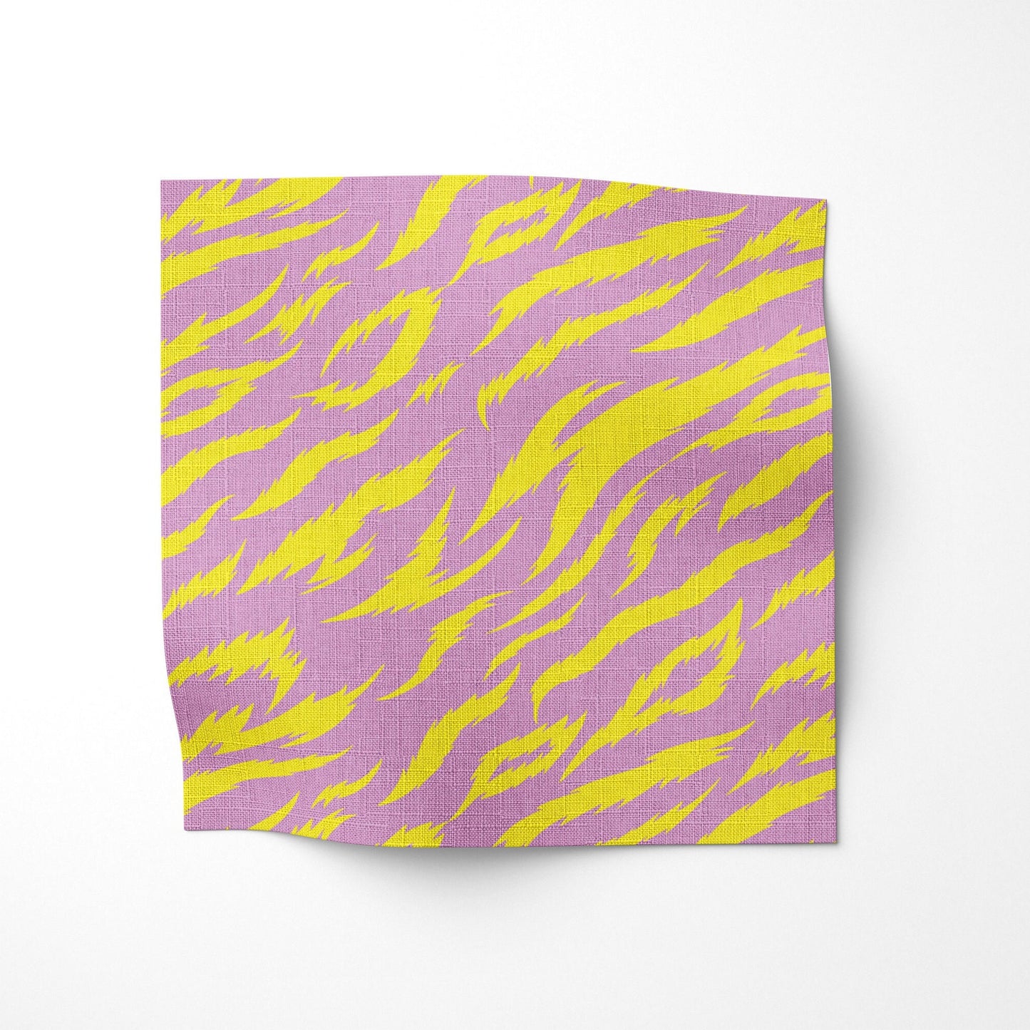 Pink Feral Candy Animal print cross stitch fabric - 14 count Aida  Embroidery fabric - lavender yellow colours, repeat pattern.