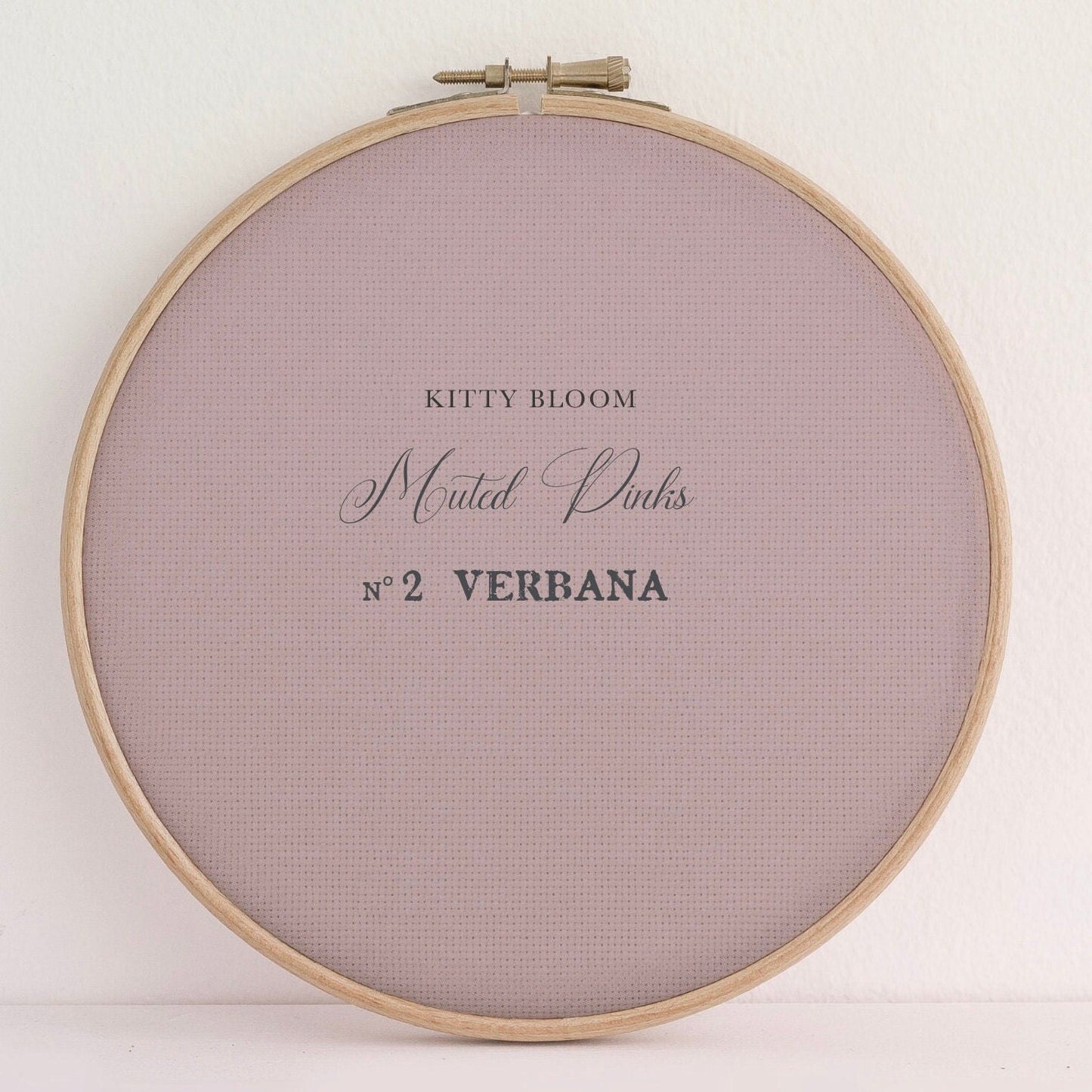 Muted Blooms PINK Collection.  Printed Cross Stitch Fabric Natural Collection (16" x11”)  14/16/18 Count Aida