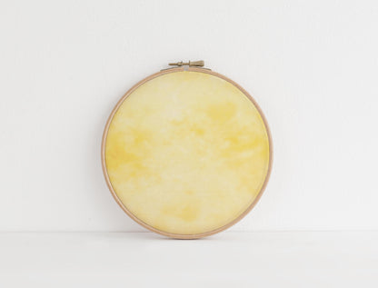 Soft  Yellow Lemon Curd Jam Tie Dye printed Cross Stitch Fabric | Orchard Blooms Collection | Soft Zesty Yellow printed Cross Stitch Aida