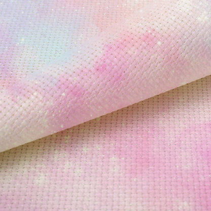 Rose Fairy Dust  (16" x11”) Enchanted Fantasy Fabric,  Mystical Pattern Print, Magic Sky, Dyed Effect Aida, 14/16/18 Count