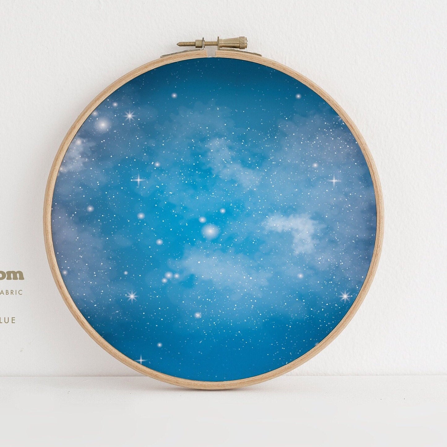 Space Odyssey (16" x11”) Galaxy Cross Stitch Fabric, Space Print,Night Sky, Dyed Effect Aida, Stars, Universe 14/16/18 Count