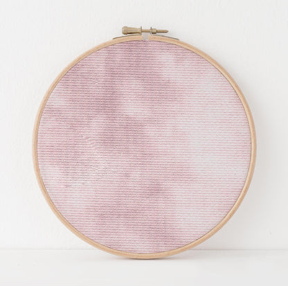 Fox Glove Pink Cross Stitch Fabric. 14/16/18 Aida Count. Nude Pale Pink Folklore inspired, hand dyed effect Whimsical Academia Printed Aida.