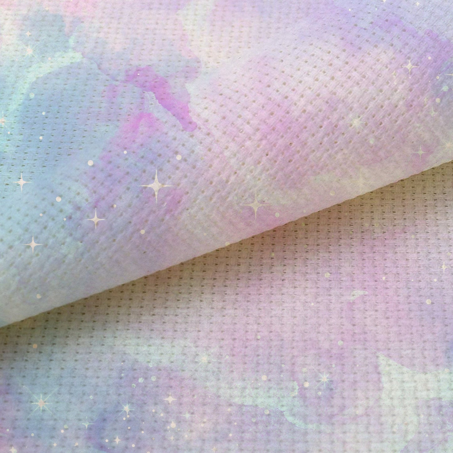 Moonstone Fairy Dust  (16" x11”) Enchanted Fantasy Cross Stitch Fabric,  Mystical Pattern Print, Magic Sky, Dyed Effect Aida, 14/16/18 Count