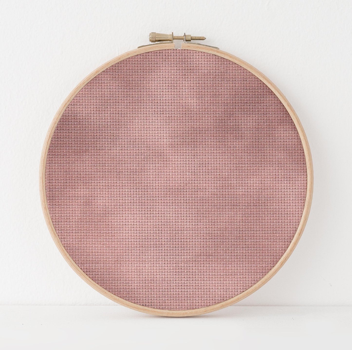 Blushing Nymph Cross Stitch Fabric. 14/16/18 Aida Count. A Nude Pink Folklore inspired, hand dyed effect Whimsical Academia Printed Aida.