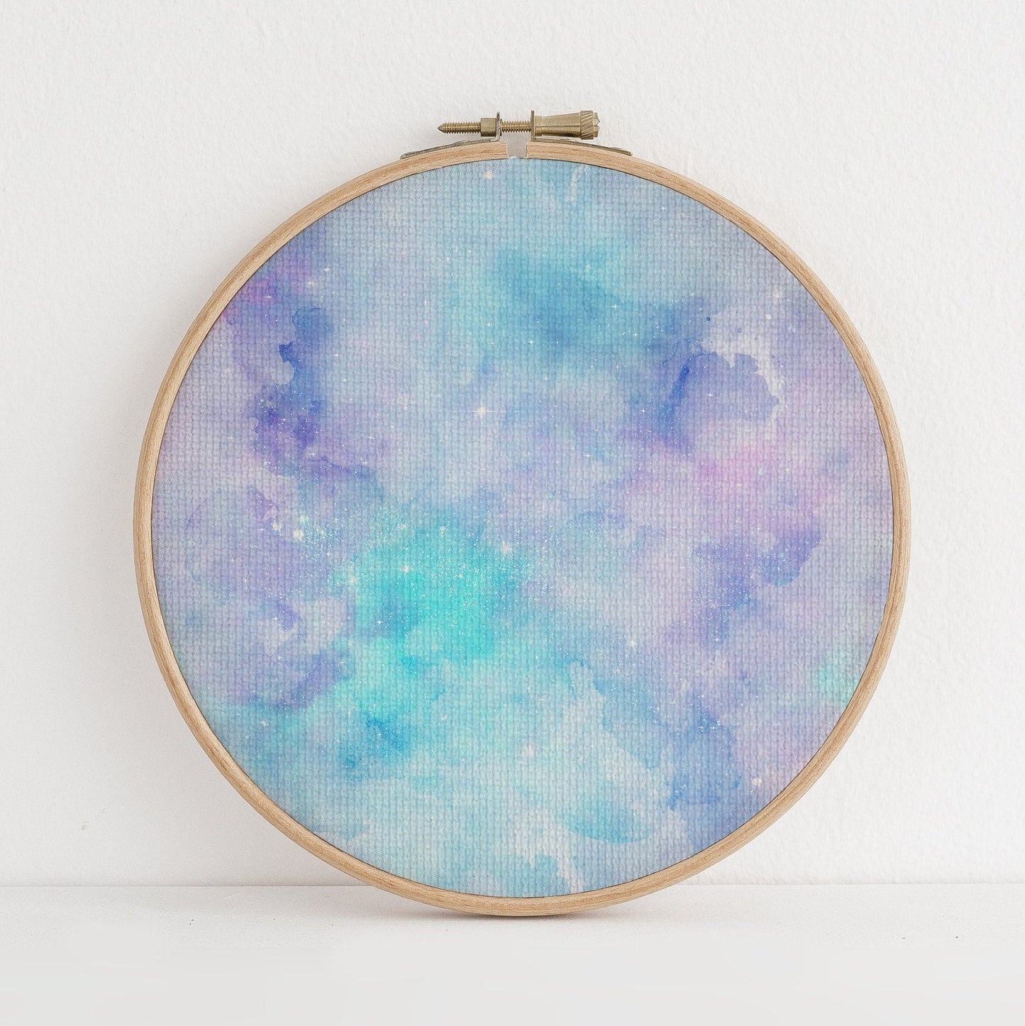 Fairy Dust  (16" x11”) Enchanted Fantasy Cross Stitch Fabric,  Mystical Pattern Print, Magic Sky, Dyed Effect Aida, 14/16/18 Count