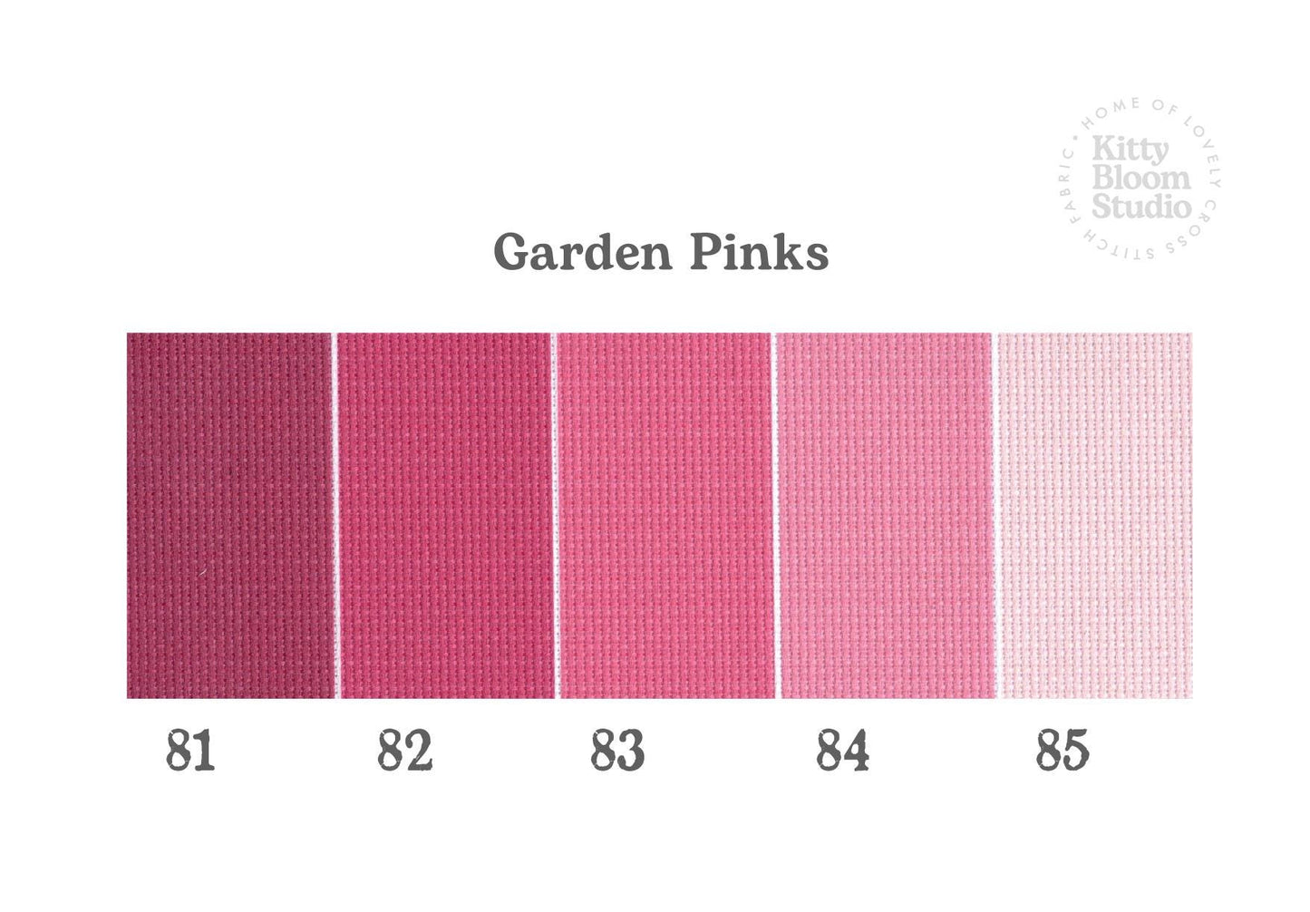 Garden Pinks Aida. available in 5 pretty shades of Pink. Beautiful Cross Stitch Fabric, Flat colour, 14/16/18 Count