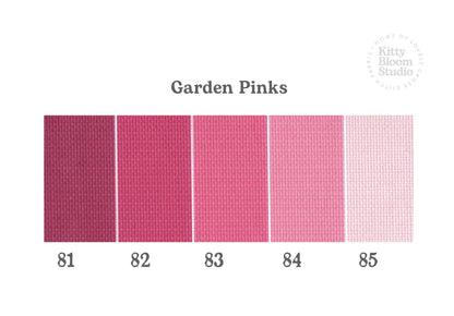 Garden Pinks Aida. available in 5 pretty shades of Pink. Beautiful Cross Stitch Fabric, Flat colour, 14/16/18 Count