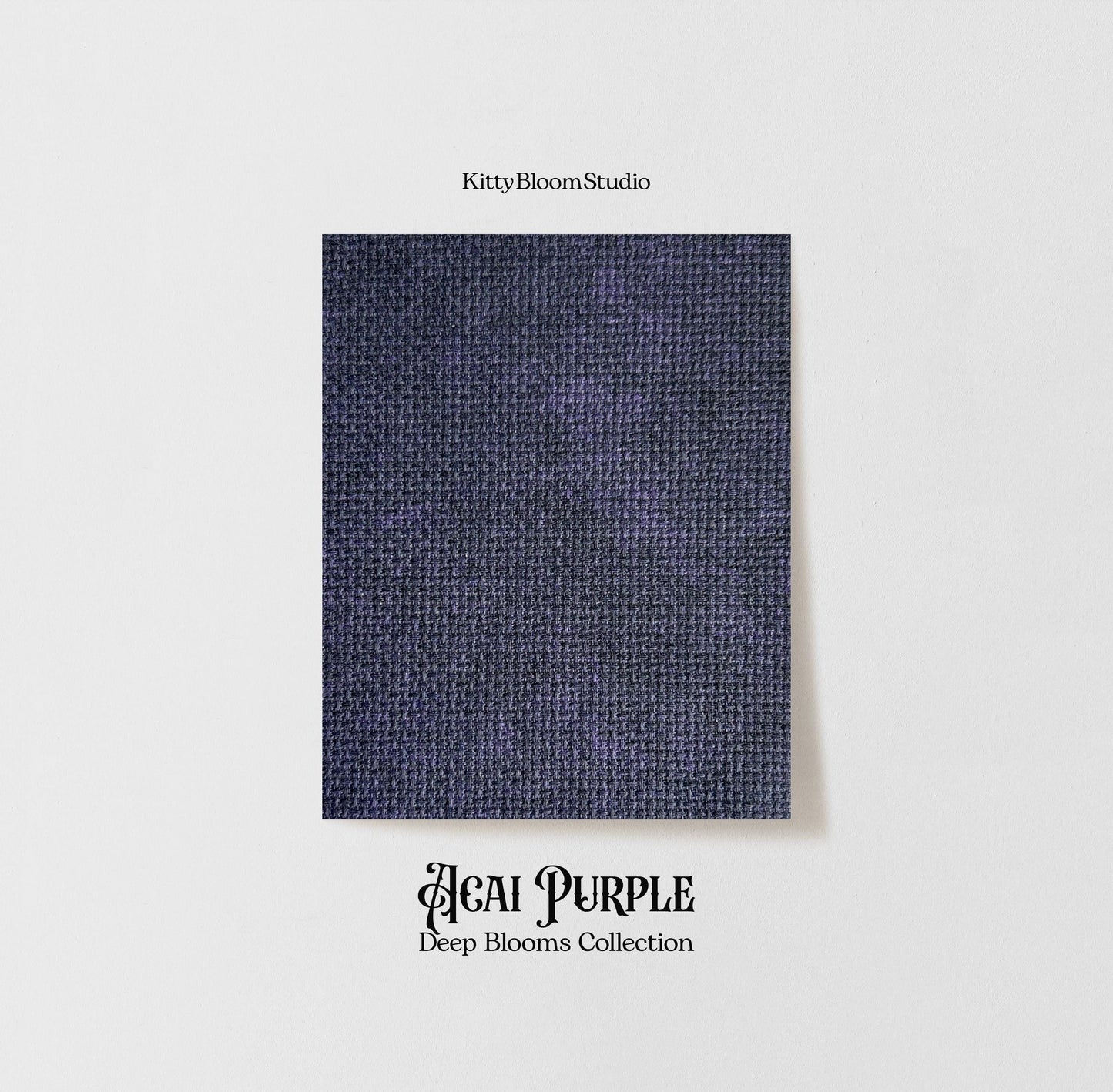 Acai Purple  Aida Fabric. Deep Blooms Garden Theme Cross Stitch Fabric. Rich  shades of Purple Dyed Effect Aida, 14/16/18 Count