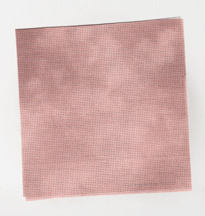 Blushing Nymph Cross Stitch Fabric. 14/16/18 Aida Count. A Nude Pink Folklore inspired, hand dyed effect Whimsical Academia Printed Aida.
