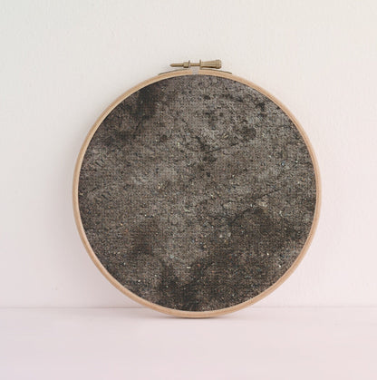 Grave Dirt. A Grungy Gothic theme printed  Aida Cross Stitch Fabric,  (16" x11”) Halloween Print, Universe 14/16/18 Count available