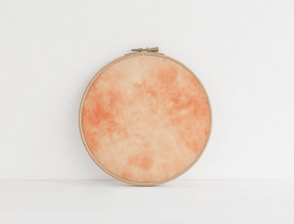 Peachy Tie Dye Patterned Aida Fabric | Peach Preserve inspired Orchard Blooms Collection | Juicy Orange printed Cross Stitch Fabric