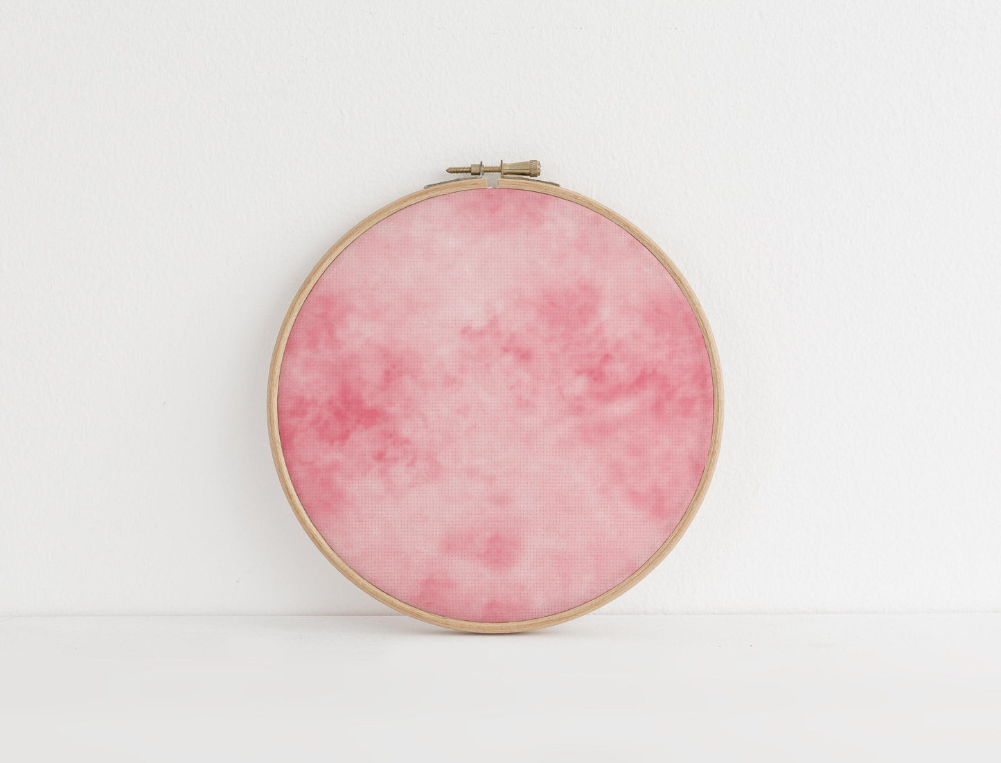 Pastel Pinky Red Strawberry Jam Tie Dye printed Cross Stitch Fabric , Orchard Blooms Collection,  Fruit Theme soft reds and pinks.