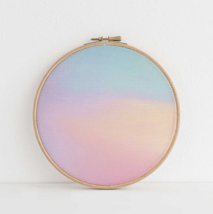 Just Dreamy Rainbow Pastel Abstract- Background cross-stitch-fabric 14-36 counts available.