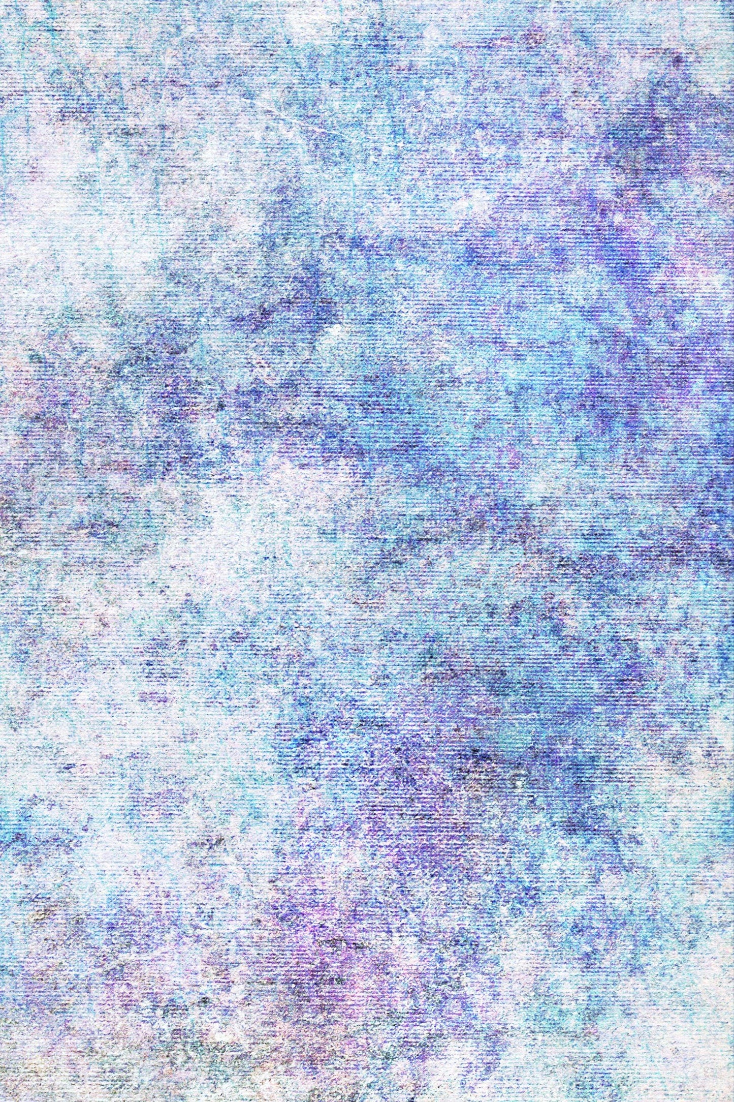N*2 Garden Blooms (16" x11”) Enchanted Garden Cross Stitch Fabric Pink Blues And Cyan Pattern Print,Dyed Effect Aida, 14/16/18 Count
