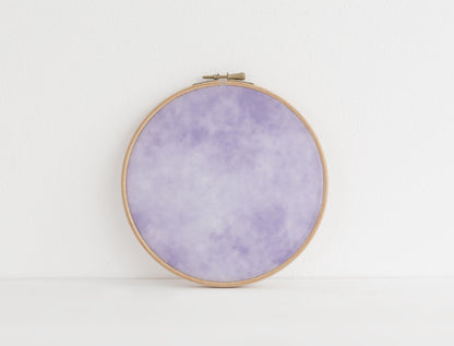 Light Purple, Violet,  Lavender, Blue Tie Dye printed Cross Stitch Fabric |  Blueberry Jam Patterned Aida Fabric | Orchard Blooms Collection