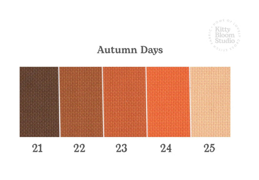 Autumn Days Aida. available in 5 pretty shades of Browns and Oranges. Beautiful Cross Stitch Fabric, Flat colour, 14/16/18 Count