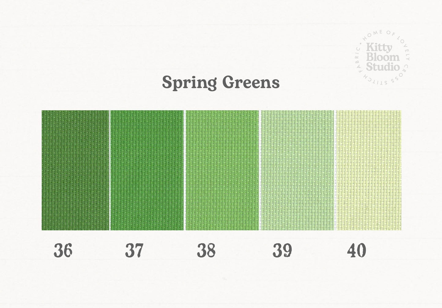 Spring Greens Aida. available in 5 pretty shades of Green. Beautiful Cross Stitch Fabric, Flat colour Green, 14/16/18 Count