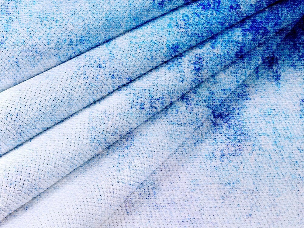 Sea Breeze  (16x11”) Dreamy Blue Tones Abstract cross-stitch-fabric 14, 16, 18 count Aida
