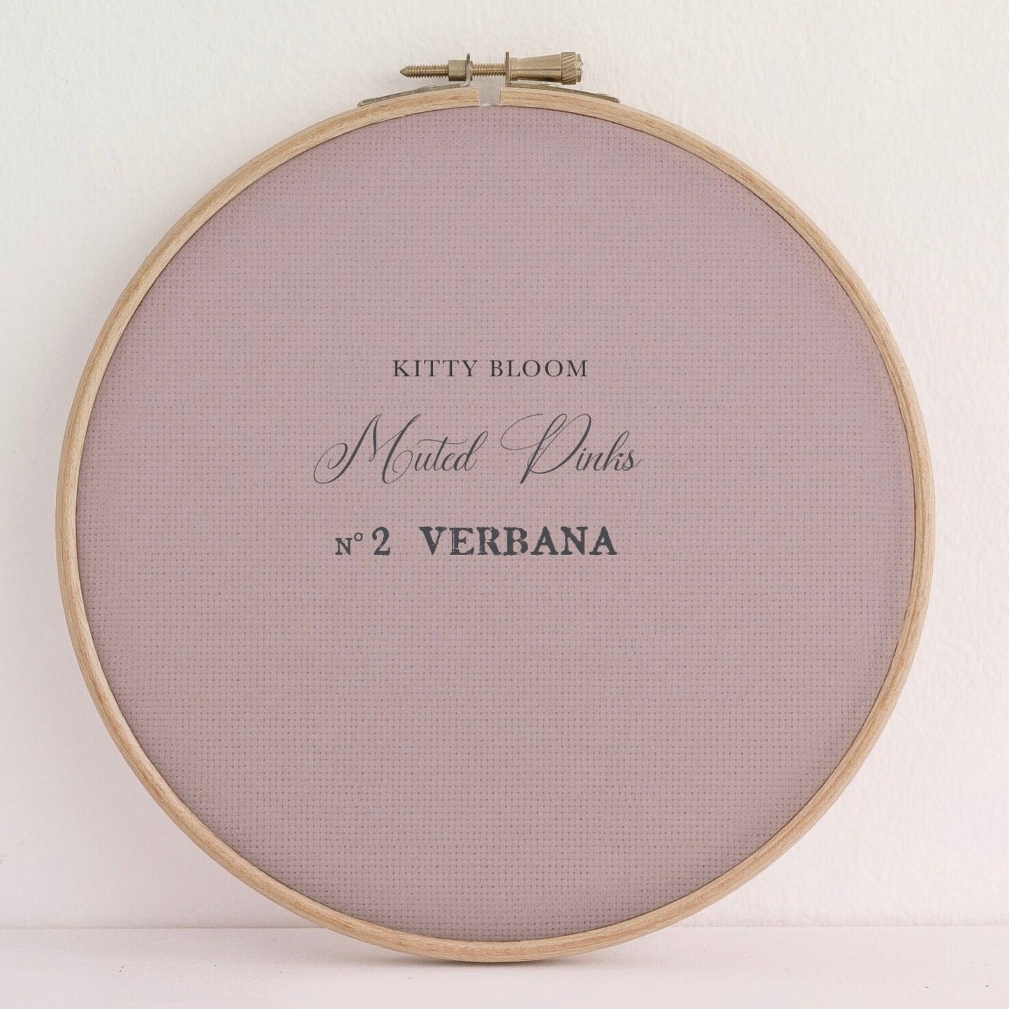 Muted Blooms PINK Collection.  Printed Cross Stitch Fabric Natural Collection (16" x11”)  14/16/18 Count Aida