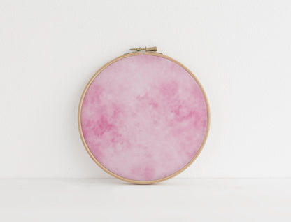 Pastel Pink Tie Dye Patterned Aida | Raspberry Jam inspired Orchard Blooms Collection | printed Cross Stitch Fabric
