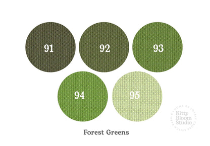 Forest Greens Aida. available in 5 pretty shades of Green. Beautiful Cross Stitch Fabric, Flat colour, 14/16/18 Count