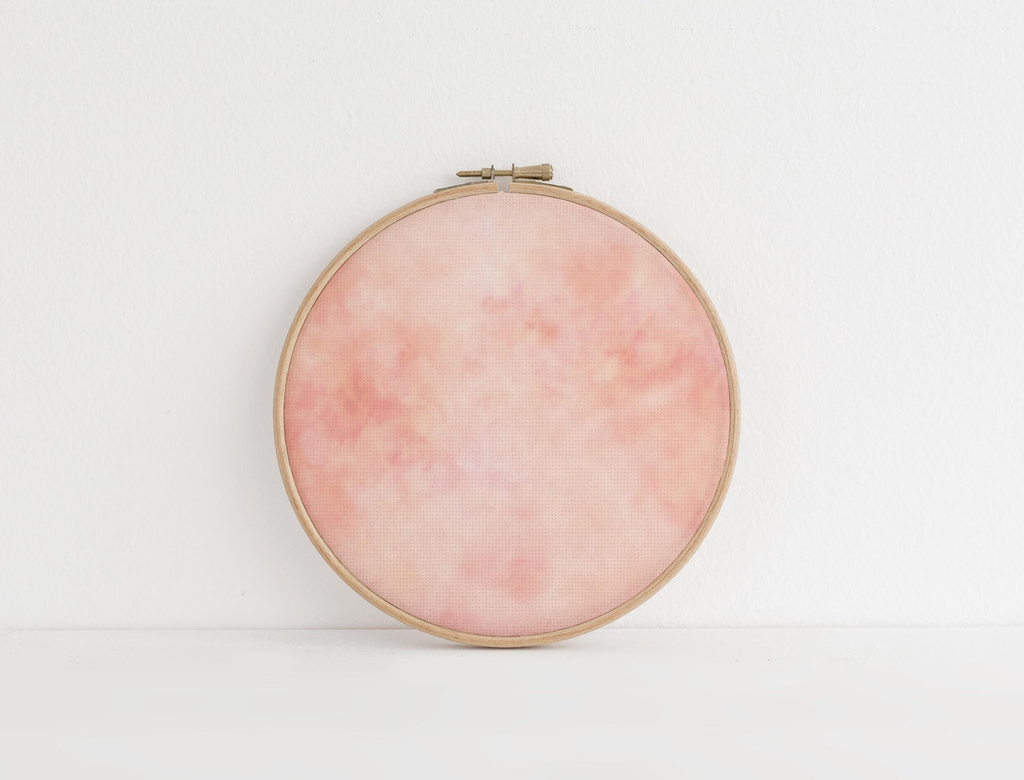 Pastel Peachy Tie Dye Patterned Aida Fabric | Peach Preserve inspired Orchard Blooms Collection | Juicy Orange printed Cross Stitch Fabric