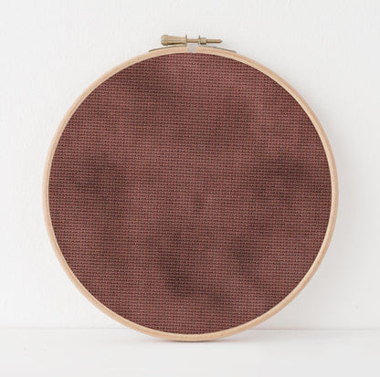 Fable Rust Cross Stitch Fabric. 14/16/18 Aida Count. A Leathery  Brown Folklore inspired, hand dyed effect Whimsical Academia Printed Aida.