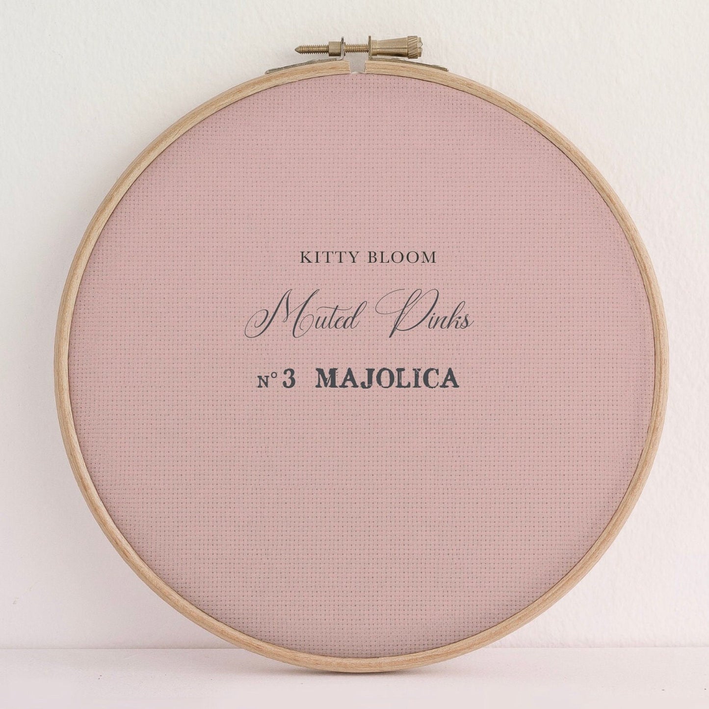 Muted Blooms PINK Collection.  Printed Cross Stitch Fabric Natural Collection (16" x11”)  14/16/18 Count Aida