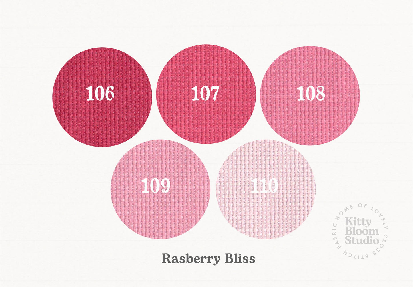 Raspberry Bliss Aida. available in 5 pretty shades of Pink. Beautiful Cross Stitch Fabric, Flat colour, 14/16/18 Count