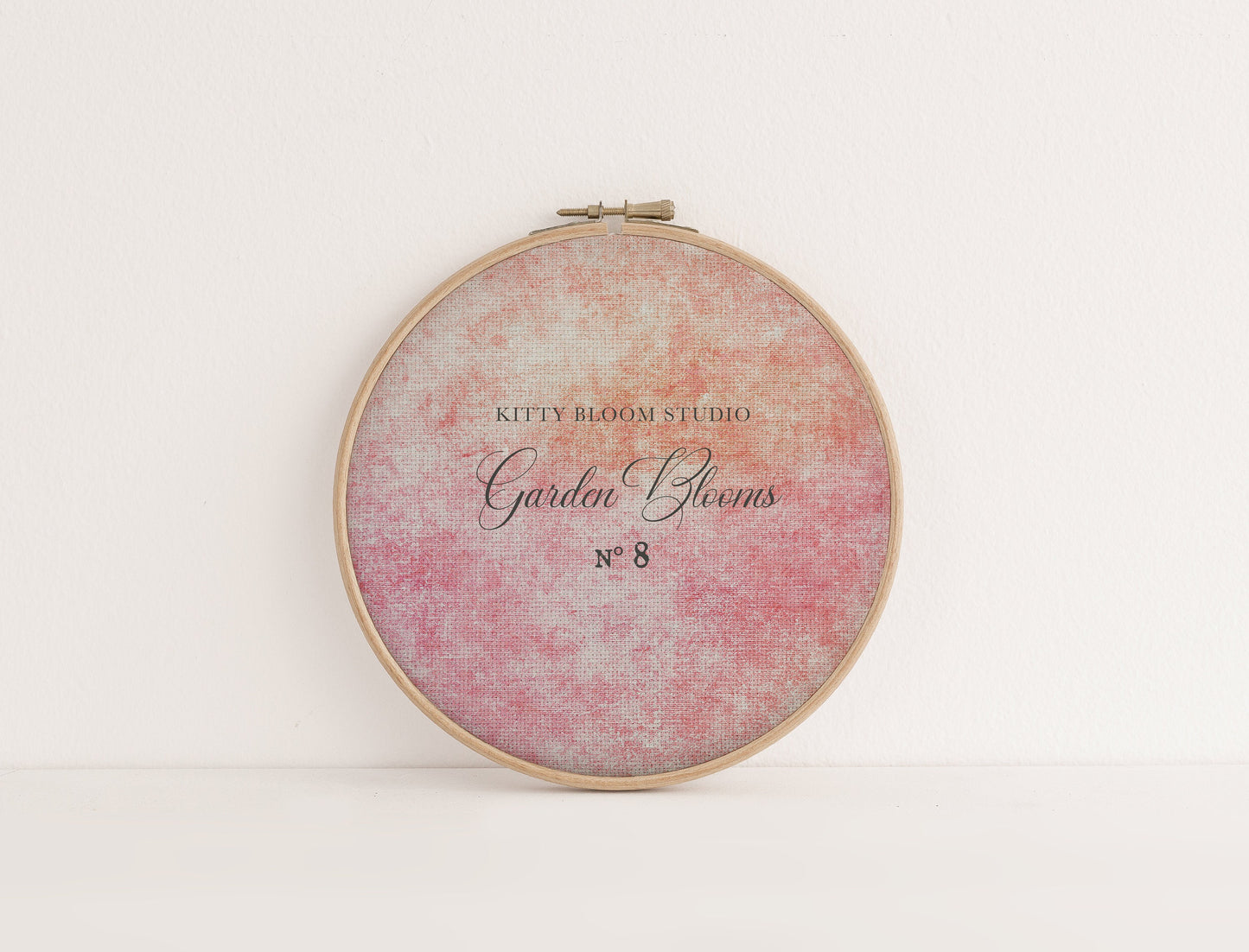 N*8 Garden Blooms (16" x11”) Enchanted Garden Theme . Cross Stitch Cross Stitch Fabric Reds, Pinks and Orange Pattern Aida