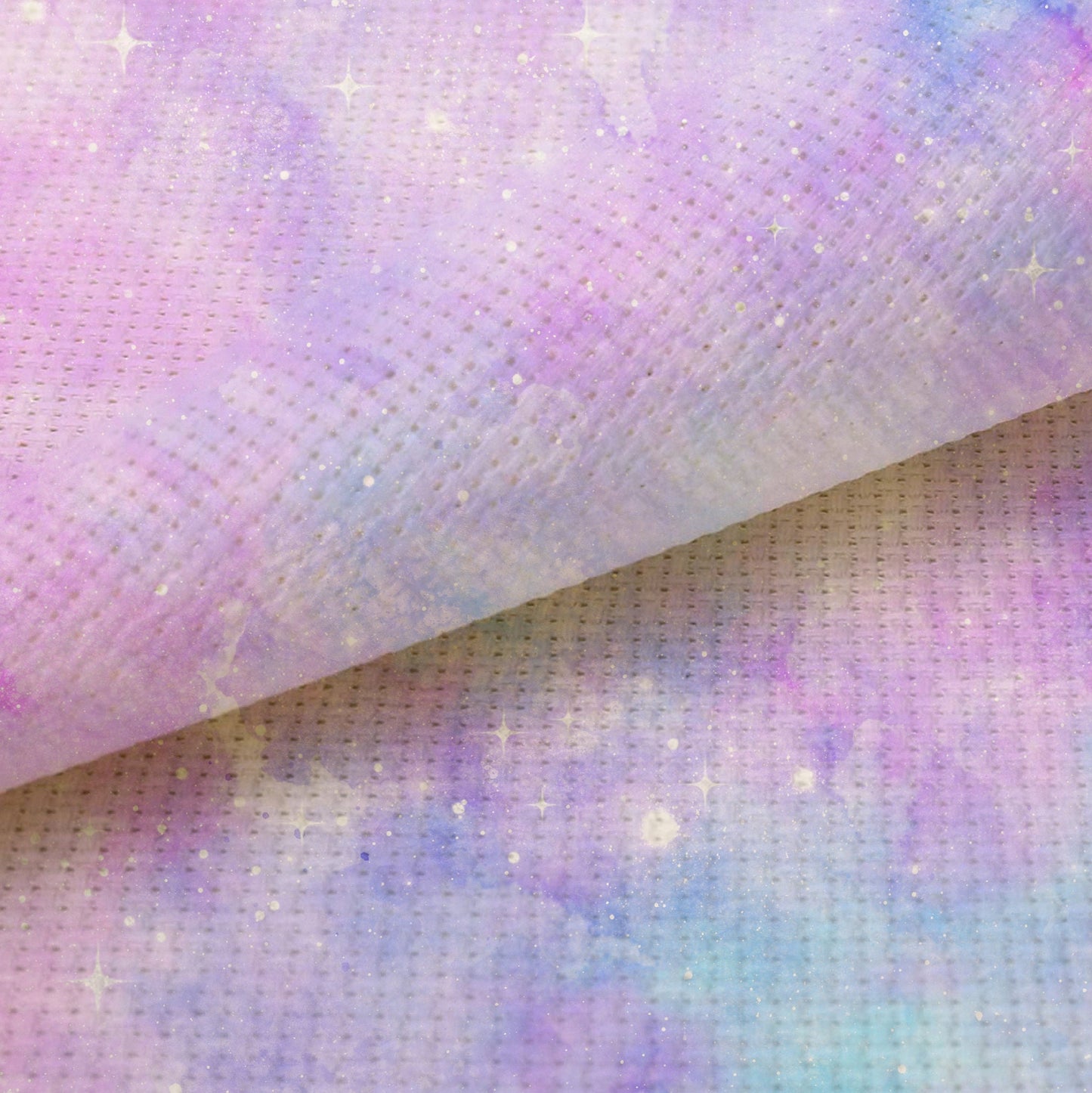 Enchanted Fairy Dreams  (16" x11”) Fantasy Cross Stitch Fabric,  Mystical Pattern Print, Magic Sky, Dyed Effect Aida, 14/16/18 Count