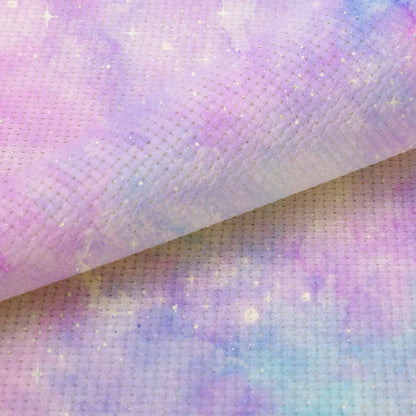 Enchanted Fairy Dreams  (16" x11”) Fantasy Cross Stitch Fabric,  Mystical Pattern Print, Magic Sky, Dyed Effect Aida, 14/16/18 Count