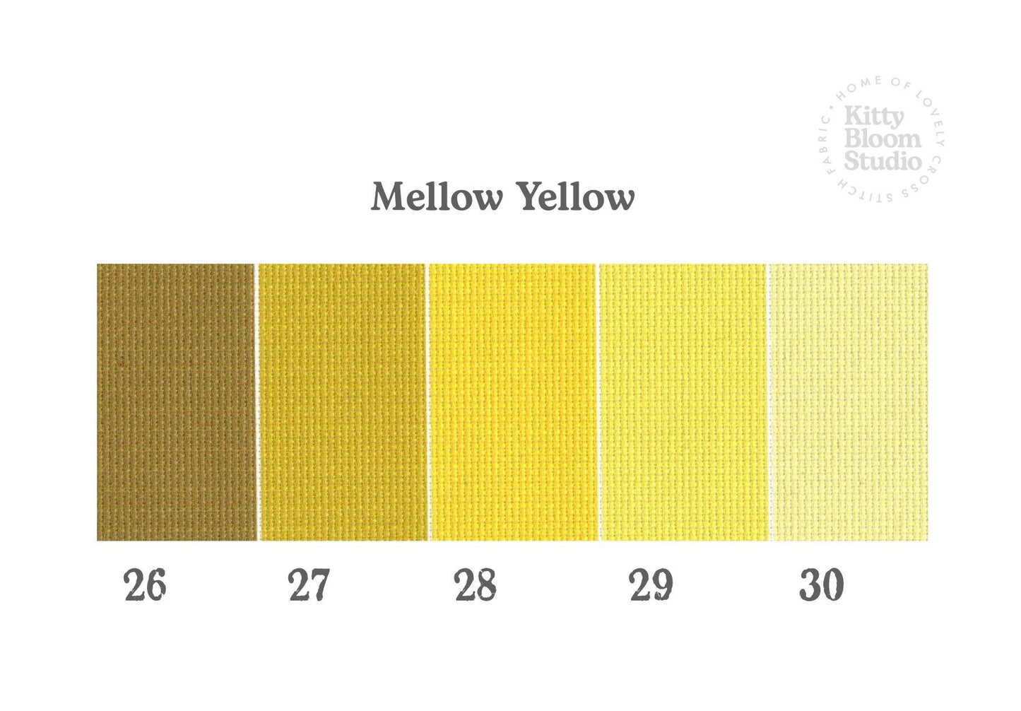 Mellow Yellow Aida. available in 5 pretty shades of Yellows. Beautiful Cross Stitch Fabric, Flat colour, 14/16/18 Count