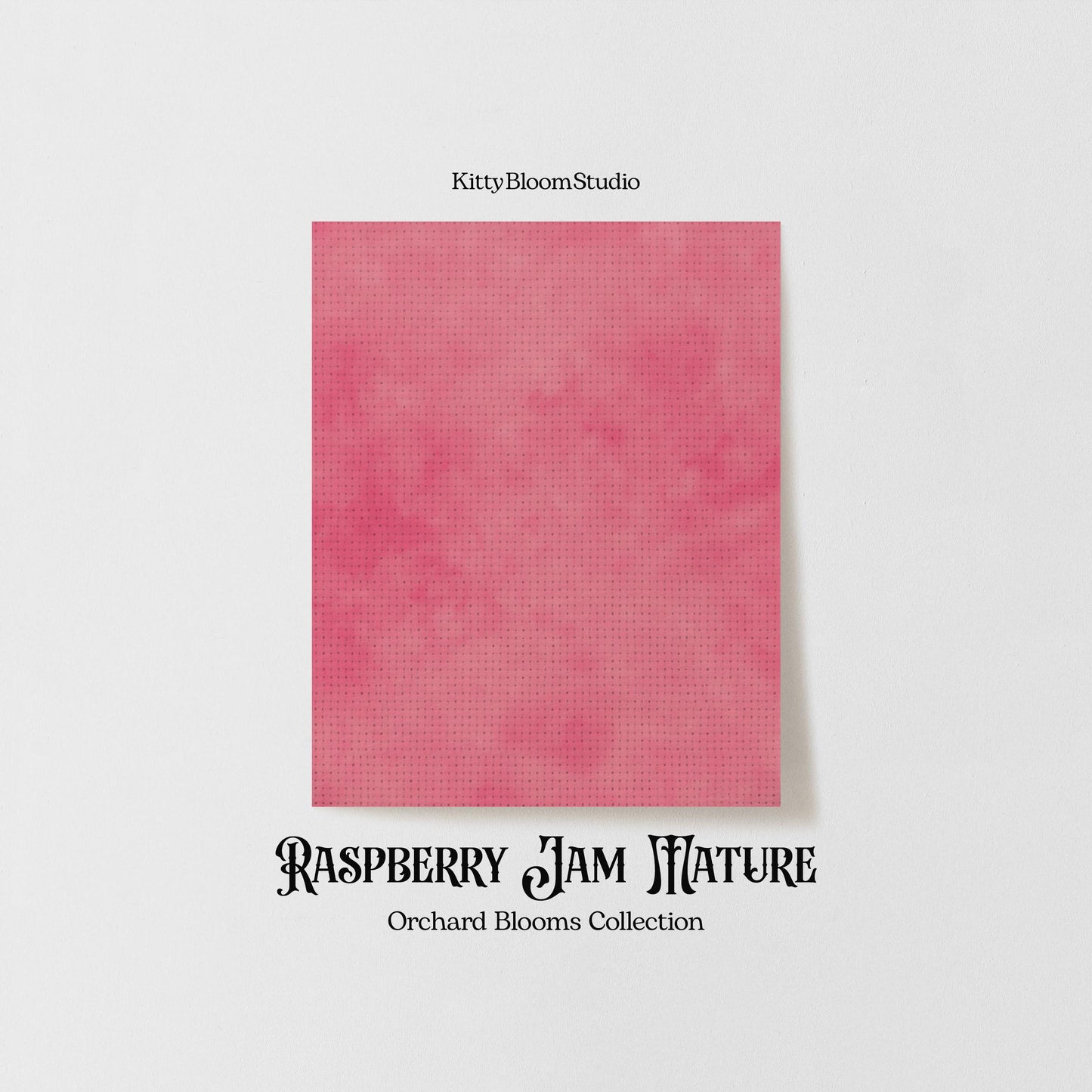 Juicy Pink Tie Dye Patterned Aida | Raspberry Jam inspired Orchard Blooms Collection | printed Cross Stitch Fabric