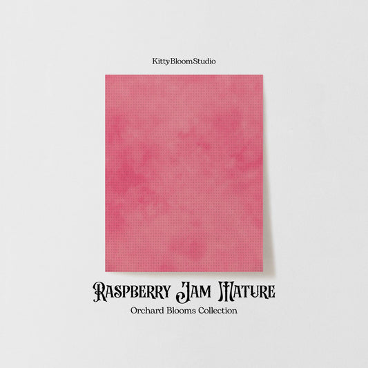 Juicy Pink Tie Dye Patterned Aida | Raspberry Jam inspired Orchard Blooms Collection | printed Cross Stitch Fabric