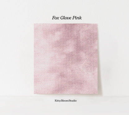 Fox Glove Pink Cross Stitch Fabric. 14/16/18 Aida Count. Nude Pale Pink Folklore inspired, hand dyed effect Whimsical Academia Printed Aida.