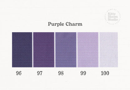 Purple Charm Aida. available in 5 pretty shades of Purple. Beautiful Cross Stitch Fabric, Flat colour, 14/16/18 Count