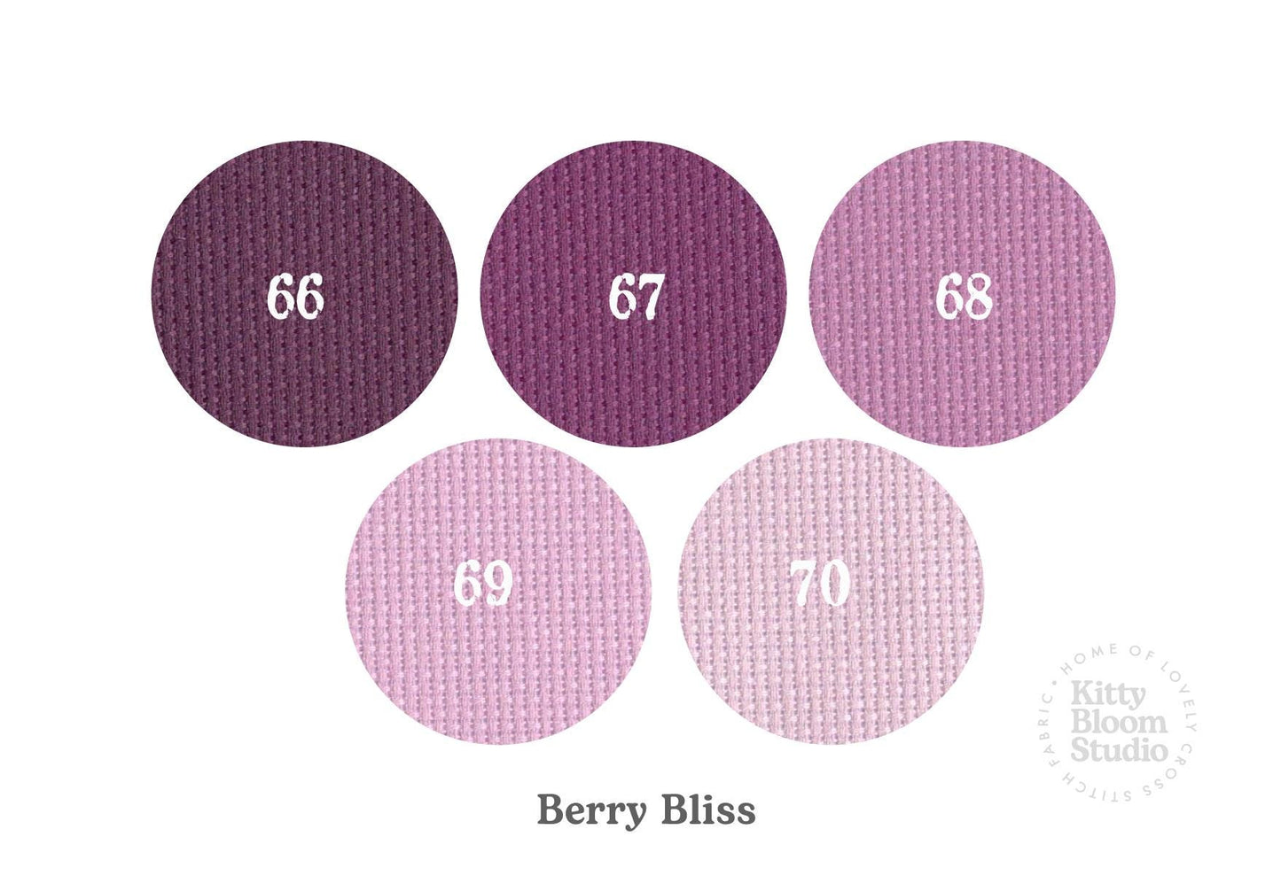 Berry Bliss Aida. available in 5 pretty shades of Purple and Pink. Beautiful Cross Stitch Fabric, Flat colour, 14/16/18 Count